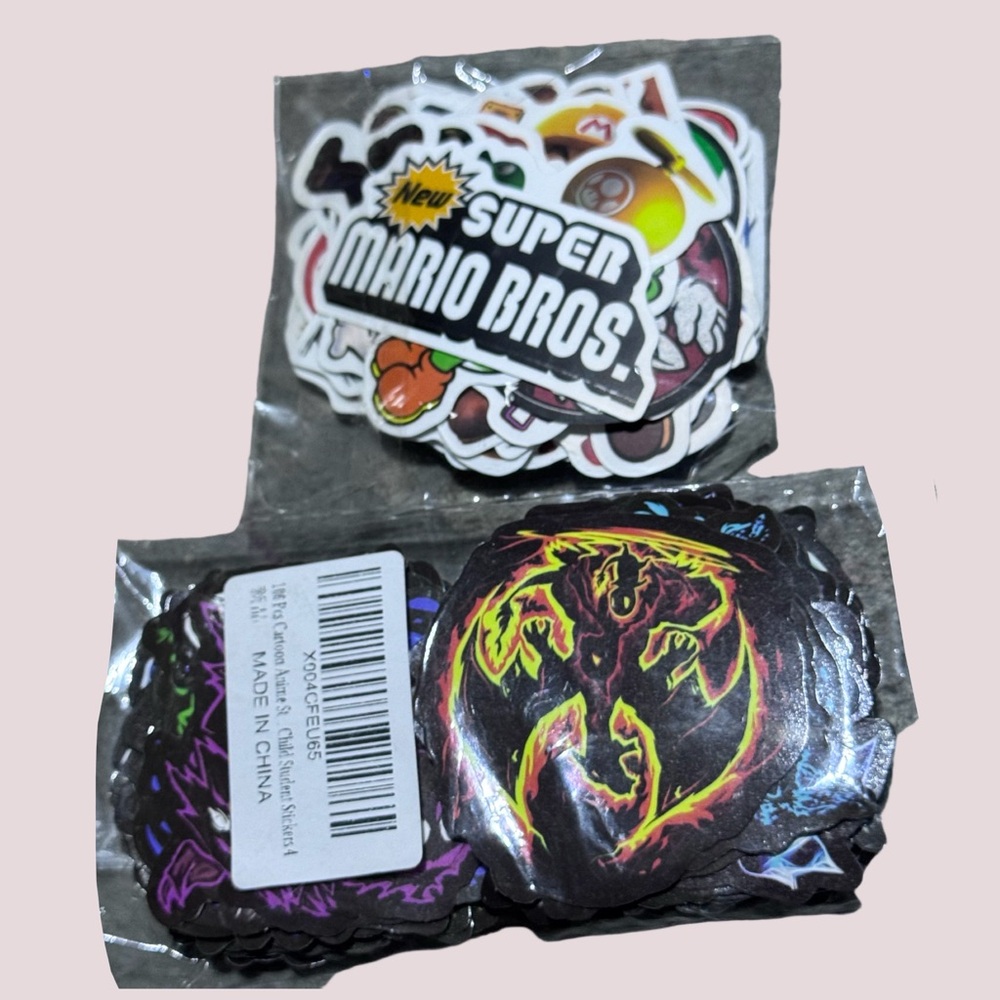 NWT 300+ Super Mario Bros & Anime‎ Sticker Packs